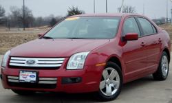 Low price but runs like new. 2008 Ford Fusion SE, bright red with only 85,000 miles! Good options and has been maintained on time every time. One of the safest and most trusted cars on the road as well!
