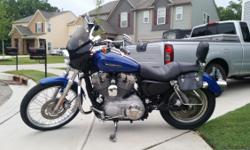 2008 Harley Davidson Sportster for sale.&nbsp;Great bike, lots of power. Recent NC tag inspection, new tires, new battery, Memphis Shades Gauntlet fairing. Comes with leather saddle bags, rear luggage rack and dust cover. 23,600 miles.&nbsp;
Clean title