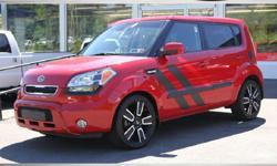 2011 KIA SOUL + Hamstar Edition! Very Cool! Red Exterior! Black Heated Leather Interior! Power Moonroof Mood Lighting With Sound System! 18" Alloy Wheels! Factory Audio Upgrade Package! Sub Woofer Exterior Graphics Matte Black Fuel Door Push Button Start