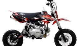 We have NEW 70cc & 110cc Youth pit/dirtbikes for the kids. 3-Speed, Semi-automatic (no clutching), electric start with warranty, parts are available. We offer FREE 90-Day Layaway or EASY financing terms that allow you to take it home today!
70cc Models