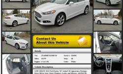 Ford Fusion SE Automatic 6-Speed White 10979 4 Cyl 2.5L 2014 Sedan Crossroads Ford 518-756-4000