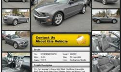Ford Mustang V6 Convertible Automatic 6-Speed Sterling Gray Metallic 18015 V6 3.7L 2014 Convertible Crossroads Ford 518-756-4000