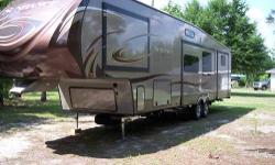 We have a brand new, never used, No smoking, No pets, Heartland Sundance 3600QB 5th wheel RV we are wanting to sell. Plans to work in North Dakota fell through. Bought new from dealer in May. It is 43' over all with four slides, two bedrooms, winterized