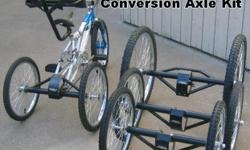 3 Wheel Bicycle Conversion Axle
"VISIT OUR WEBSITE
We build 3 wheel conversion bicycle axles for single speed bikes. Ideal for special needs kid's and adults. This axle is ideal for the DYI cycle builder. We have built over 80 custom work bicycles for the