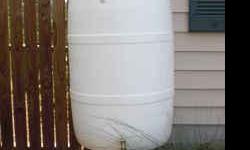 55 Gallon White Rain Barrels. These barrels have a brass spigot already installed and are ready for use.
Barrels are made from 100% RECYCLED plastic drums which were once used for food grade products.
We will deliver to Columbia or any nearby areas for