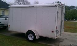 6x12 Enclosed trailer (Horton Hauler) for sale. It has a side door and two swing out back doors. Inside is 6' tall. It needs a new hinge for one of the back doors. Very easy part to replace. I replaced the axle, springs, and tires last year. Inside is