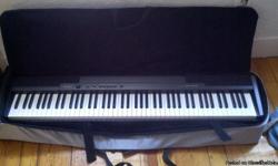 Selling my 88 weighted key keyboard and it's GigSkinz travel case.
Keyboard is basic, no fancy recording/sound capabilities, sounds like a grand piano, weighted keys, feels like a real piano. Does not have a stand but has a dampener pedal and sheet music