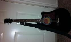 Brand new sounds great comes with an extra set of strings a strap I like it alot