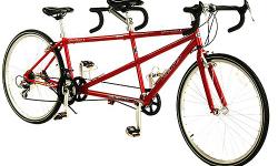Beautiful red tandum bike. Bought last summer and rode it five times. It is an awesome bike and is a great deal for the price.