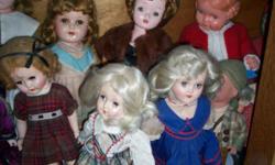 Am downsizing toward retirement and liquidating a large part of my doll collection to include 30-40's compo, 50's hard plastic and antique bisque dolls. They have been carefully maintained and are in excellent condition. I am not asking top dollar but