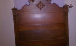 Solid Walnut youth bed 100 years old
head and foot board
twin size