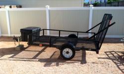 Great light weight, well kept&nbsp;utility trailer, perfect for hauling your ATV's or side by side.&nbsp;
New tires with attached rear loading gate/ramp.
Deck size 62 inches wide&nbsp;by 88 inches long.
&nbsp;
&nbsp;