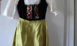 Hand made Austrian dress called "Dirndl". Size 12. Worn once, like new.