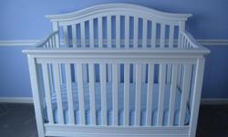 Baby Crib is in excellent condition and converts into Toodler Bed and then Full Bed. I am also including the baby mattress, diaper changing table, and the Brand New Converter Kit for full bed. See attached pictures for Baby Crib, Toodler Bed and Diaper