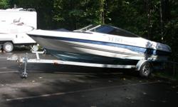 Well cared for Bayliner, New Rebuilt Motor late 2010, not in water since rebuild,
Boat was winterized by Mercury dealer and plastic wrapped for winter.
Ready for the season, Newer 4 blade prop. Good Family boat, safe, easy to handle and good on gas.