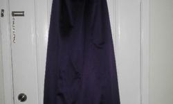 I have available a beautiful dark purple (Lapis) dress for sale. This dress was purchased from David's Bridal and was only worn once for a few hours. This dress is a size 12 and has not been altered at all. The dress is strapless, floor length, and