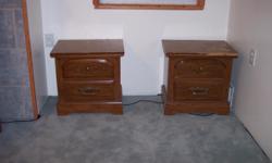2 dark walnut night stand , dresser mirror and chest . In fair condition, night stand need a little touch up.
cash only will be accepted