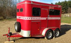 Two Horse Bison Trailer, step up, no ramp for easy loading. Manger for hay, lots of storage underneath. Great condition, like new, no rust. Asking $4800. Call/text -- or email katie_ivey23@yahoo.com