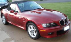 2001 BMW Z3 SEINNA RED, 5 SPEED 2.5 L ENGINE 5800 MILES