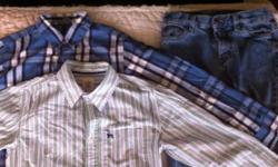 (2) Old Navy/Gap Long Sleeve Shirts, (1) 12 Regular Architecht jeans