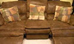 Up for sale - Rooms to Go model Dual Reclining sofa
-Very comfortable to sit and sleep on
-Sits in a spare room and does not get much use
-Dual recliners - one of each end
-Great condition!!
-Paid $750 for this item - selling for less than half of that!!
