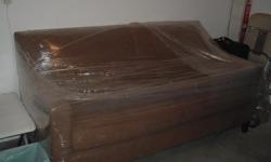 BROWN SOFA, 68 IN WIDE, HAS LEGS, NEAR NEW, EXCELLENT CONDITION
SOFA PROTECTEDN WITH WRAPPING FOR STORAGE REASONS
&nbsp;