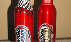2) Budweiser Daytona 500 16oz. aluminium Ltd. Edition&nbsp;
2007 49th anniversary race #500856 and 2008 50th anniversary race #501209
2) Budweiser Fiesta 16oz. aluminium Ltd. Edition
Both from 2007 #500959
2) Bud Light St. Pattys 16oz. aluminium Ltd.