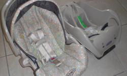 In great condition car seat graco, plus a base
Graco's SnugRide Infant Car Seat offers a simple and safe solution for travelling with baby.
Graco car seat was top- rated by leading consumer magazines and publications.
Please feel free to ask any
