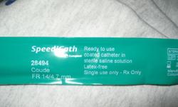 Coloplast speedicath male coude&nbsp; 12 and 14 french, these are sealed ,coated, latex free&nbsp;and sterle.
Have 600 @ $.50
