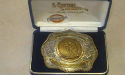 Limited edition Montana Silversmith's Montana Centennial buckle with grizzly bear