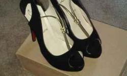 hi. I am selling my Christian Louboutin shoes. I got them as a gift on my last birthday. I dont wear heels very often and so they are in my shoe closet gathering dust.. They are barely worn. the red soles show signs of very slight wear.. I will let them