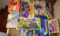 20+ classic board games plus various toys. Would prefer to sell as lot for BO.&nbsp;
Actual games in good condition, with all parts and instructions. Some boxes have taped corners as shown in pictures.&nbsp;
Some included:
Sorry, Scrabble, Checkers, 8