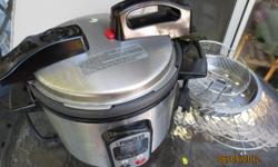 Princess digital pressure cooker with manual,steamer,and spring form pan. &nbsp;Excellent condition