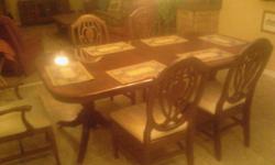 diningroom table with 6 chairs ,2 leaves and a hard top that go on top a steal at $850.00. bigjim5372@aol.com&nbsp; -- or&nbsp; --&nbsp; ROME GA