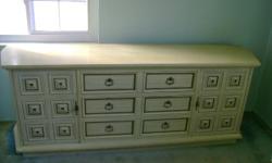RARE - collectible!! Vintage dresser made by American of Martinsville. 9 drawers style is French Provencial, hinges & handles in great shape!! Dresser is in GREAT shape!!! Nice big drawers for storage space. Beautiful dresser ... must sell soon. Appraised