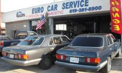OIL CHANGES, TUNE UP, RECOMMENDED FACTORY SERVICES, BRAKES, TRANSMISSION SERVICES INCLUDING OIL/FILTER CHANGES TO REBUILDS.
WE SERVICE THE NORTH PARK, ADAMS AVENUE, KENSINGTON, MISSION VALLEY (FOR MALL EMPLOYEES WE CAN PICK UP YOUR CAR SO YOU DON 'T MISS