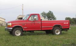 This 1992 F-250 diesel has 4wd, new tires, new lock outs, new glow plugs, new starter, new batteries.&nbsp; It runs good and ready to go.