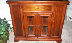 Due to relocation, we are force to sale several pieces of furtunire. Among them, a Bookcase for $250.00 (original price $500.00), a Curior for $500.00 (O/P 900.00), A Cherry Media Storage capable to hold a 50" T.V. with cabinets to store DVDs, CDs and