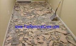 Very Affordable Flooring removal services,call -- and visit us at www.tileremovalcrew.com for pictures before and after,testimonials
and much more.
Ceramic tile removal
Saltillo flooring demolition
Carpet flooring tear outs
Thinset removal,etc
Small jobs