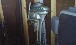 1945 evenrude outboard motor silver in good shape