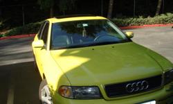 this a nice manual yellow audi 1999 a44d quattro 2.8l, needs to replece some oxxigen sens. it runs good w/o any motor problems and this one have 180 millage.