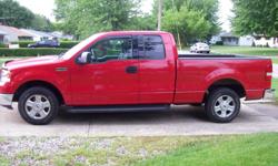 2004 Red F150 XLT Supercab 4X2, 72,000 miles, 4.6 V8
Chrome bumpers, Captains chairs, 6.5 bed, Spray in bed liner, Black platform running boards, black bug guard.
Tilt/Cruise, Heated side mirrors, rearview dimmer, Grey interior, Single cd/radio,
Newer