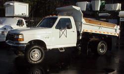 1996 Ford F350 4x4 1 Ton Diesel Dump Truck, power stroke diesel engine, automatic transmission, Crysteel dump box with fold down sides, tow package, underbed tool box, 52,654 miles, Ex City truck, 49 state legal $8,995 Stock# 31. See this item and much