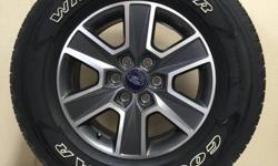 FORD F-150 18" WHEELS WRAPPED IN 275/65/R18 GOODYEAR WRANGLER TIRES!!!
&nbsp;
ALSO IN STOCK NEW AND USED WHEEL AND TIRE PULL OFFS FOR CHEVY TRUCKS,CAMARO,CORVETTE,FORD TRUCKS,MUSTANG,DODGE RAM,CHARGER,CHALLENGER,JEEP WRANGLER,RUBICON,SAHARA,TOYOTA,NISSAN