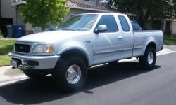 I AM THE SECOND OWNER OF A 1997 FORD F-150 SUPER CAB 4 X 4. THIS TRUCK IS IN EXCELLENT CONDTION. POWER EVERTHING, IT HAS 10,000 MILES ON A REBUILT ENGINE. HAS BRAND NEW TIRES, (LESS THAN 300 MILES ON THEM) CENTER LINE RIMS (16s ) THIS TRUCK ON KELLY BLUE