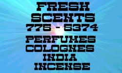 Call the Fresh Scents Shoppe today.
() -
December Fresh Scents Deal
Buy any (5) 1/3rd ounce oils at regular price and get (1) FREE in stock oil of your choice.
Regular price is $6.00 to $8.00 each.
We specialize in new and hard to find scents.
We sell