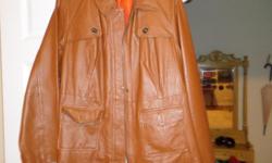 Worn twice, liight brown. Perfect condition. $245.00 new.