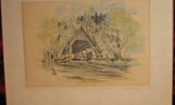 Beautiful art work from 1960 titled Glen Canyon Bridge. Researched and signature authenticated by Archives and Special Collections Curator at Washington State University. Matted and in original frame.
Contact: Carolyn
Email
senn01655@charter.net