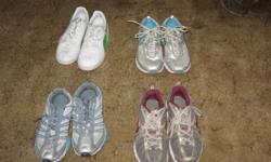 4 pairs of girls/womans tennis shoes size 7 like new some never worn, 2 nike, 1puma and 1 new balance $150.00 or best offer