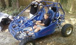 For Sale - 2005 Go-cart with a 60 cc rocket engine, water cooled, electric start, all wheel disc brakes 2 piston calipers for very stable ride, 4 point harness, 2 sets of lights. Runs great. Looks great. $1500 or obo. Email at rball@firstam.com or call